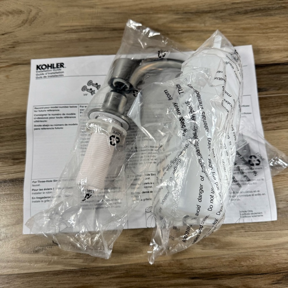 New Kohler Sink Mounted Brushed Nickel Soap/Lotion Dispenser